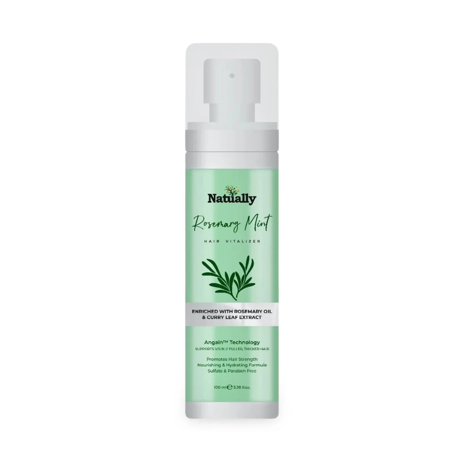 Natually Rosemary Mint Hair Vitalizer - Promotes Hair Strength Nourishing & Hydrating - 100ml