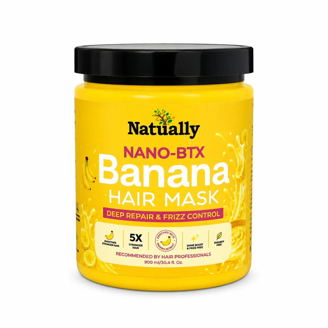Nano-BTX Banana Hair Mask – Deep Repair & Frizz Control