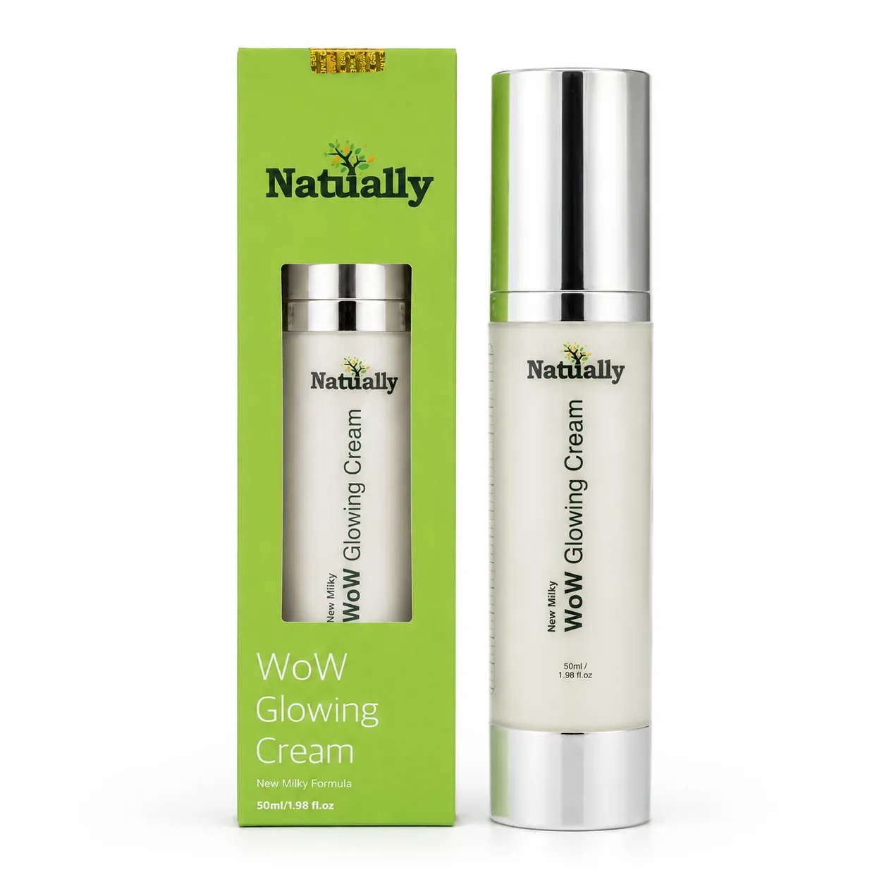 Natually WoW Glowing Cream – New Milky Formula (50ml) - Image 2