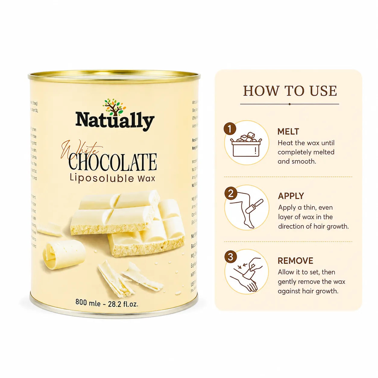 Natually White Chocolate Liposoluble gel Wax - 800g - Image 4