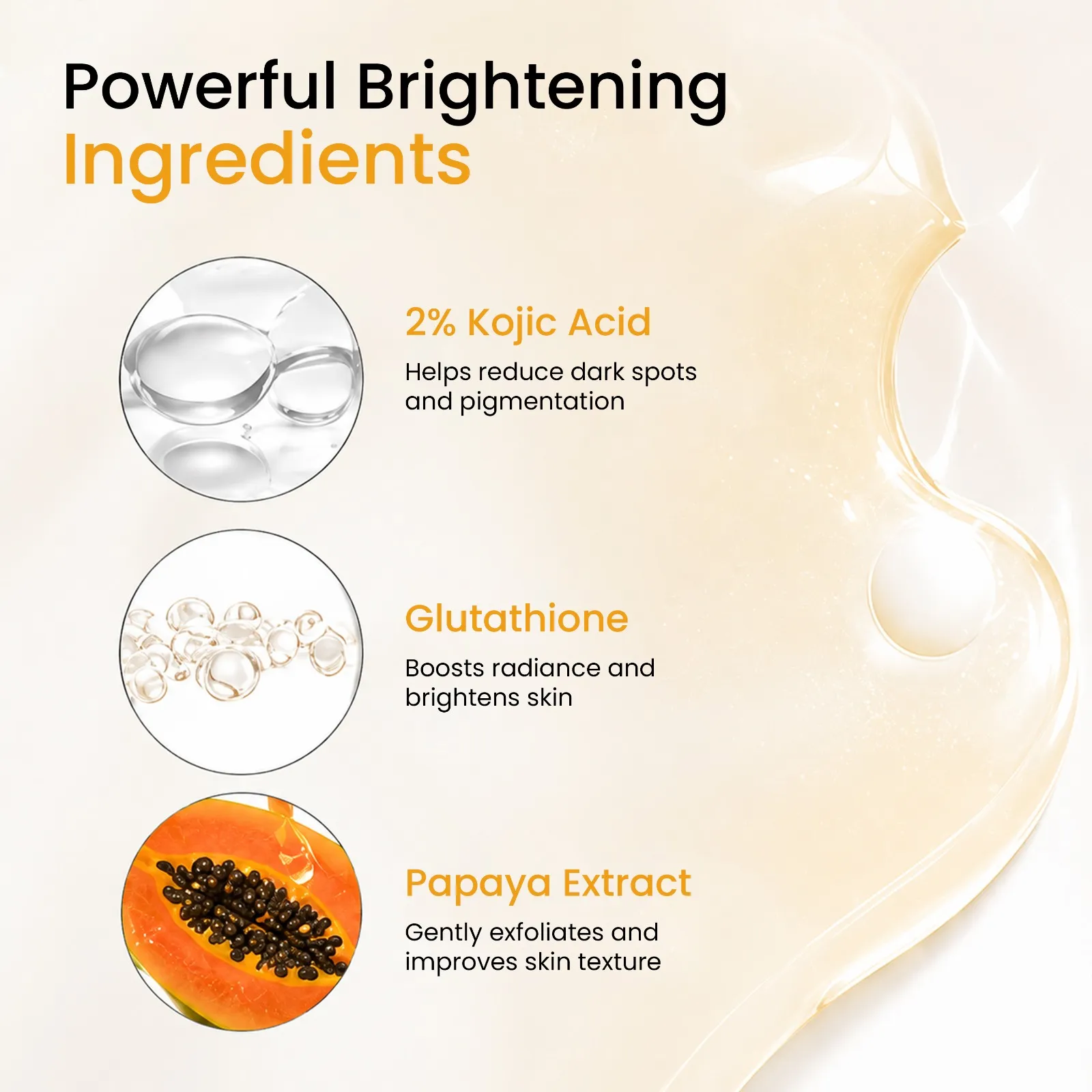 Natually Skin Glow Face Serum - 2% Kojic Acid, Glutathione and Papaya - 30ml - Image 4