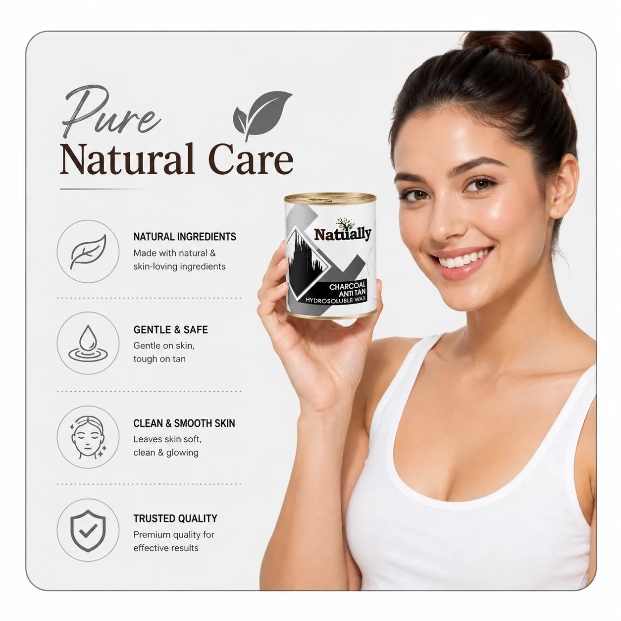 Natually Charcoal Anti Tan Wax - Image 5