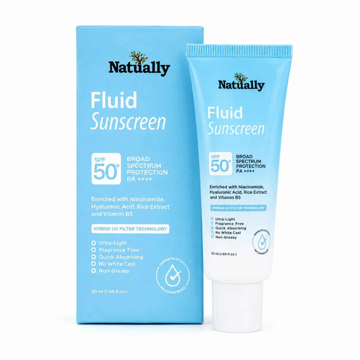Fluid Sunscreen SPF 50+ PA++++ for Daily Sun Protection