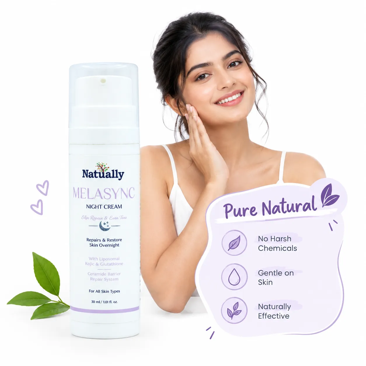 MelaSync Night Cream for Overnight Skin Repair & Restoration – 30g - Image 5