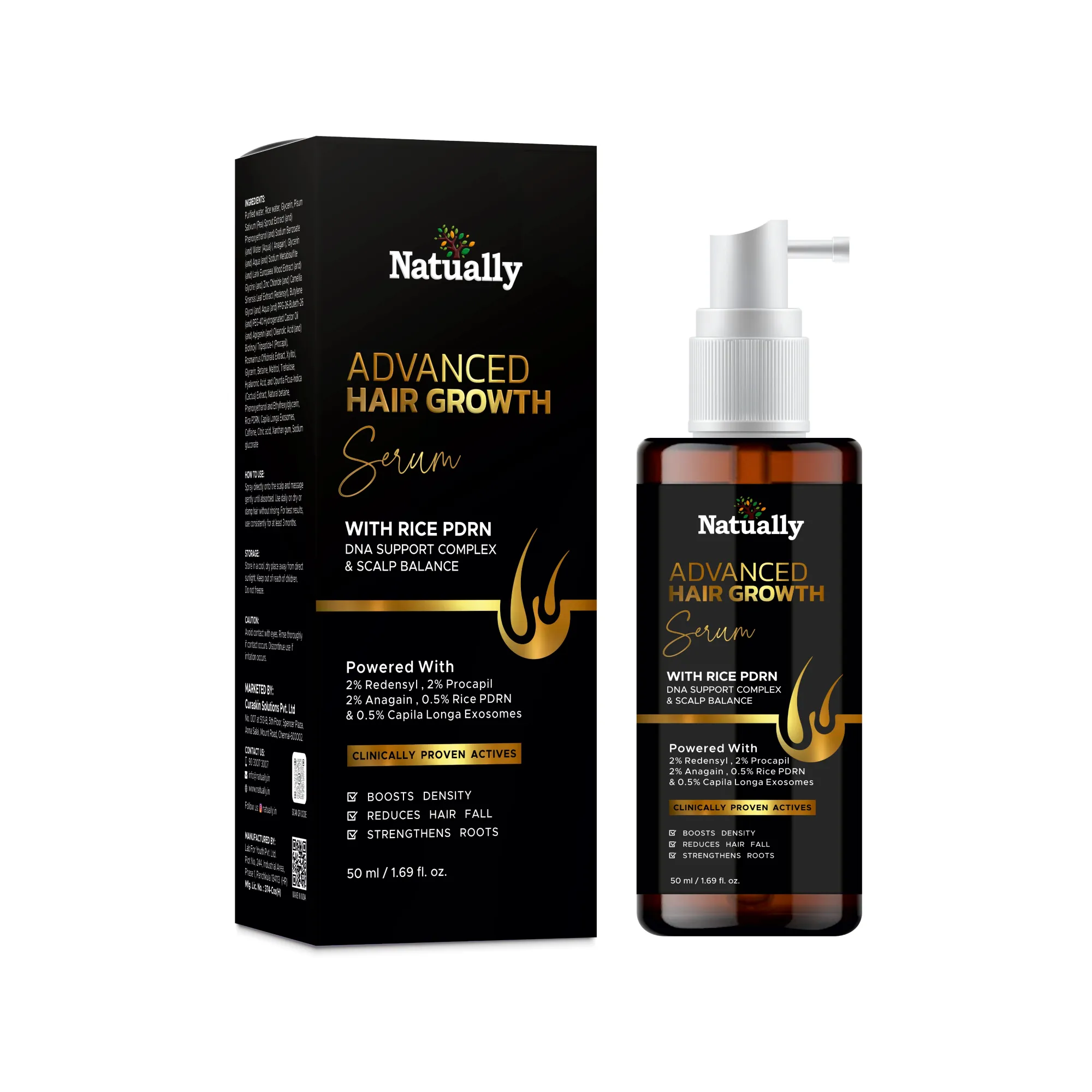 Advanced Hair Growth Serum with Rice PDRN