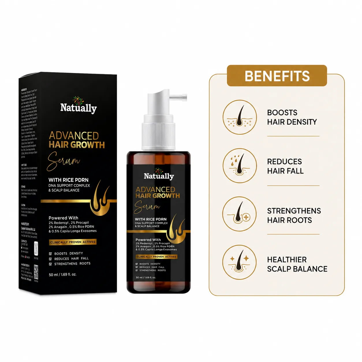 Advanced Hair Growth Serum with Rice PDRN - Image 2