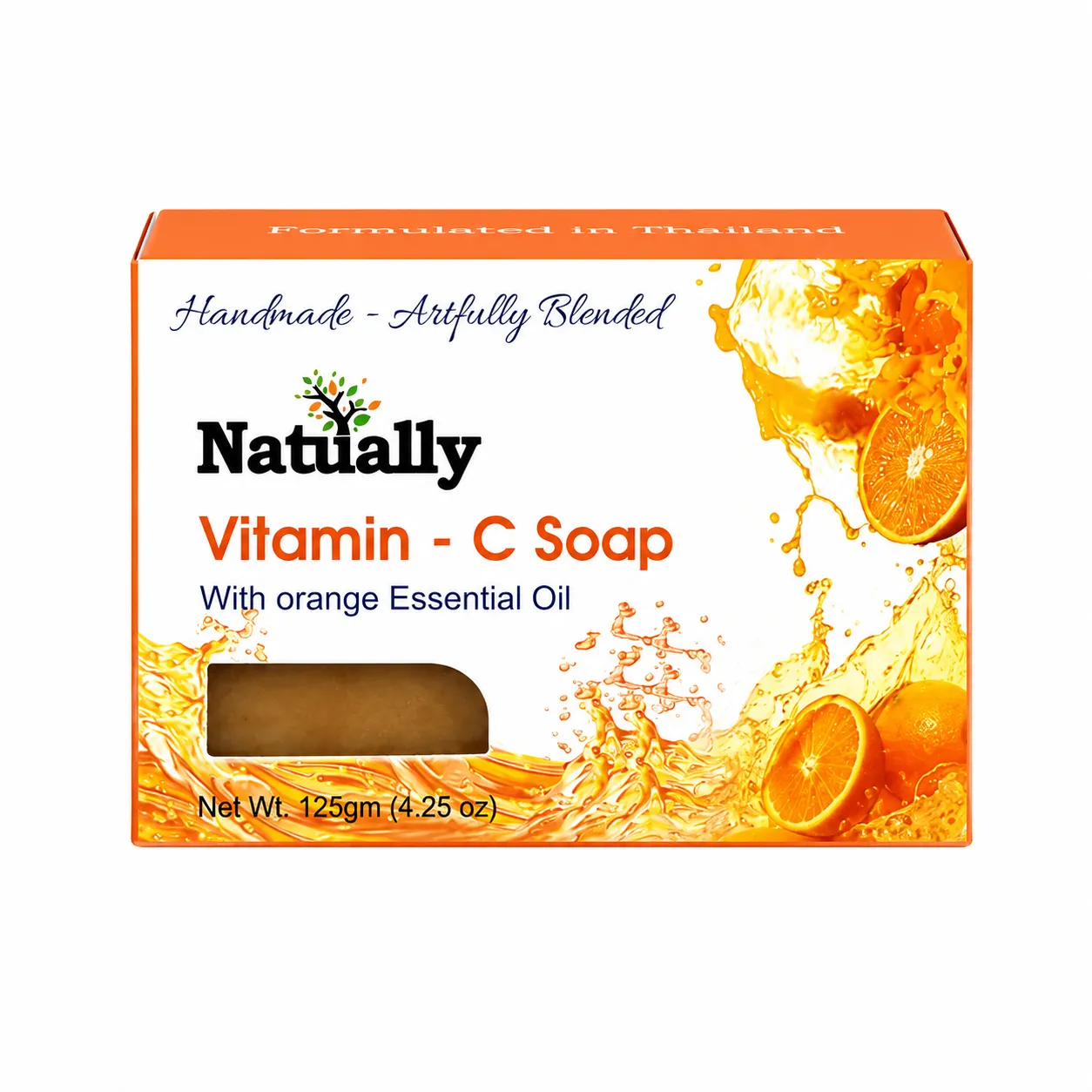 Natually Vitamin-C Soap with Orange Essential Oil - 125g