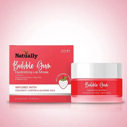Bubblegum Lip Care Combo for Dark Lips – Sugar Lip Scrub & Hydrating Lip Mask for Bright, Soft & Pink Lips - Image 2