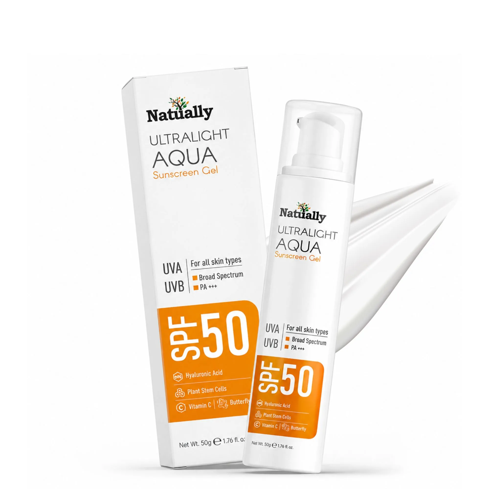 Natually Ultra Matte Aqua Sunscreen Gel SPF 50 PA+++