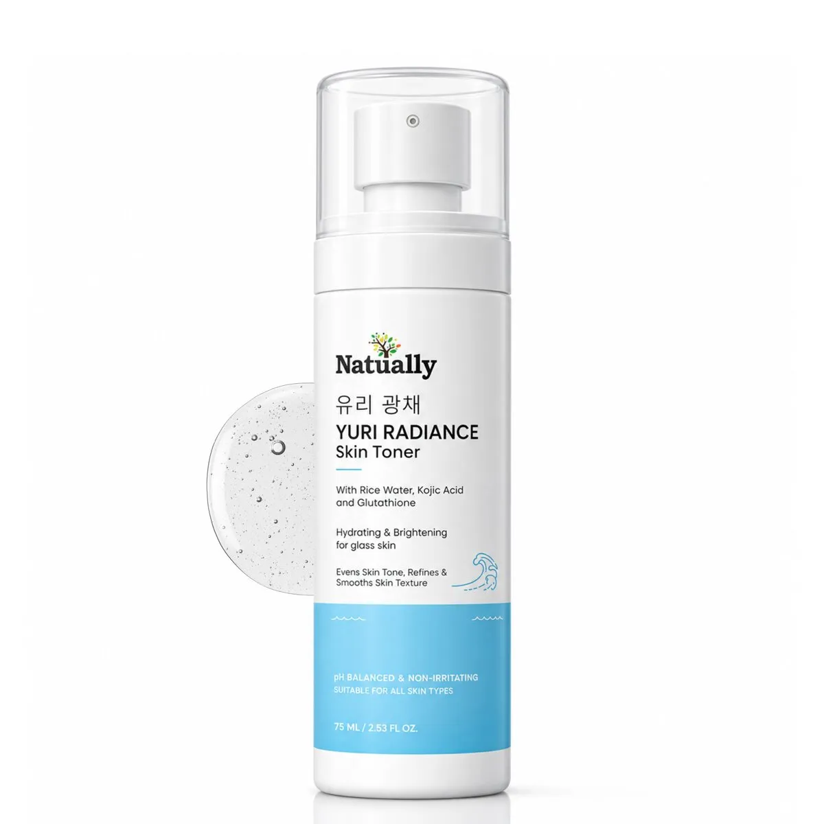 Natually Yuri Radiance Skin Toner - Rice water, Kojic Acid & Glutathione & 100ml
