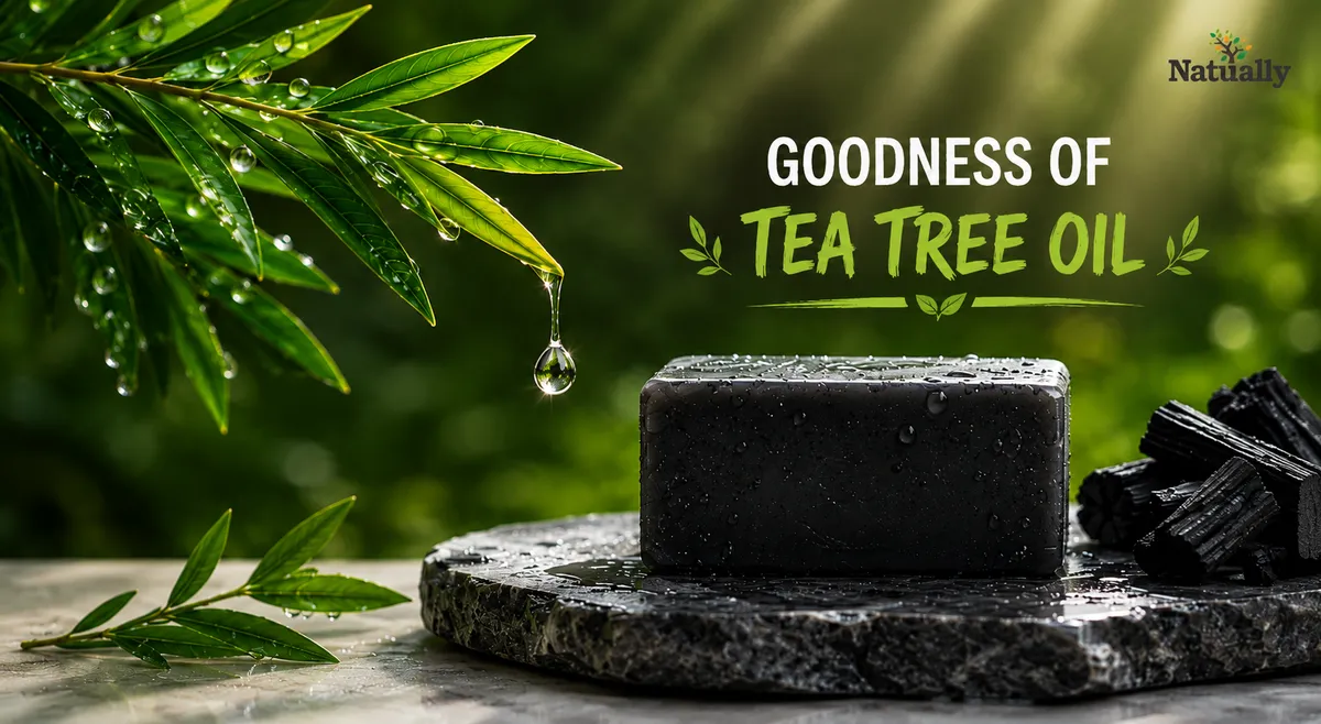 Natually Activated Charcoal Soap with Tea Tree Oil – 125g - Image 6