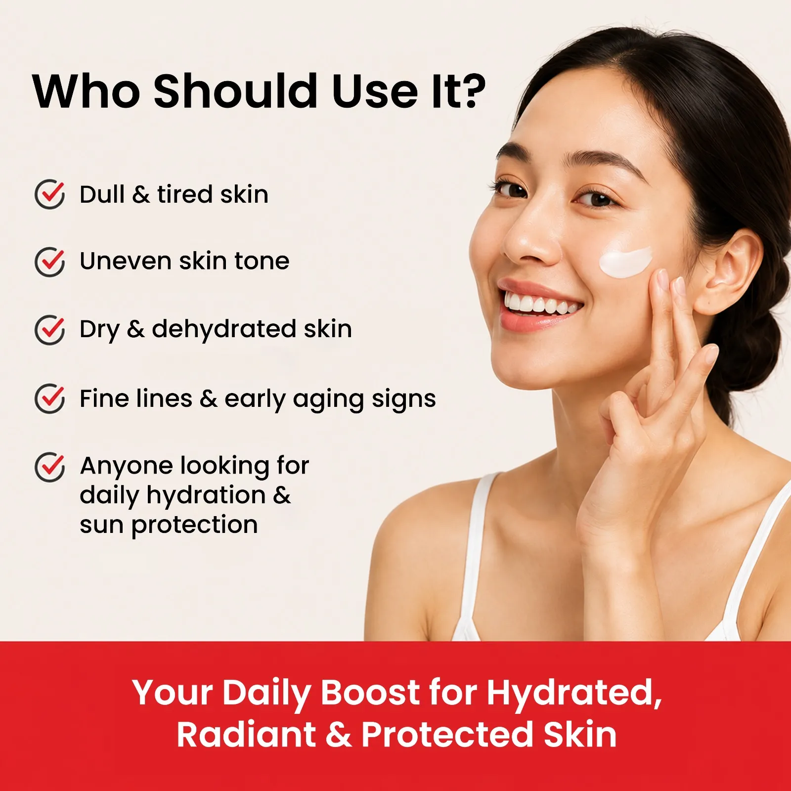 Natually Hydra Boost Moisturizer Day Cream with SPF 20 – With Hyaluronic Acid, Ceramides, Collagen & Avocado Oil - Image 7