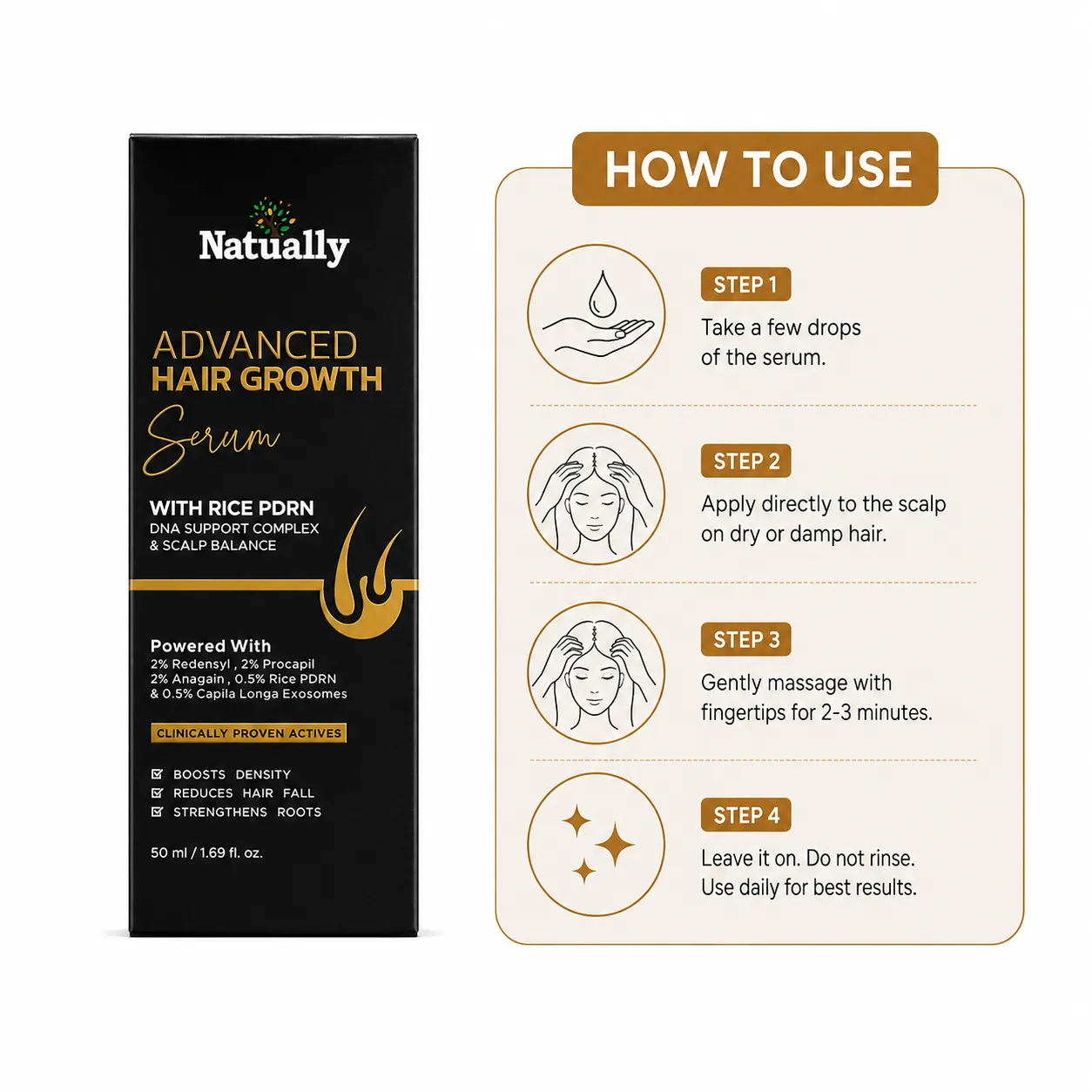 Advanced Hair Growth Serum with Rice PDRN - Image 4