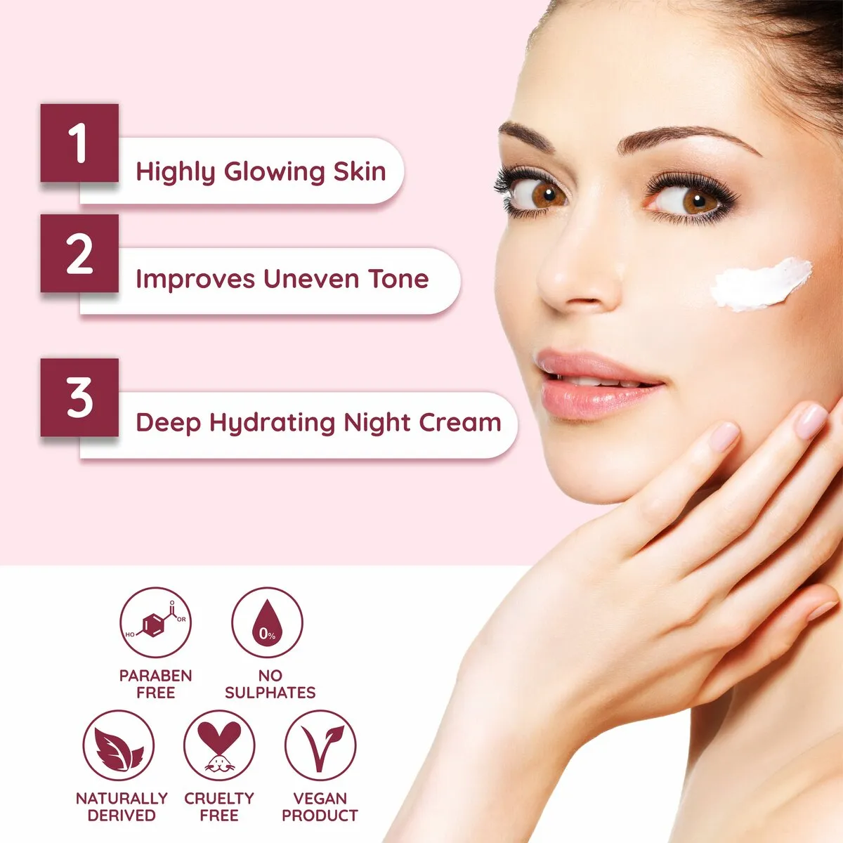 Natually Luminous Night Cream -5% Niacinamide, Azelaic Acid, 3% Kojic Acid - Image 4