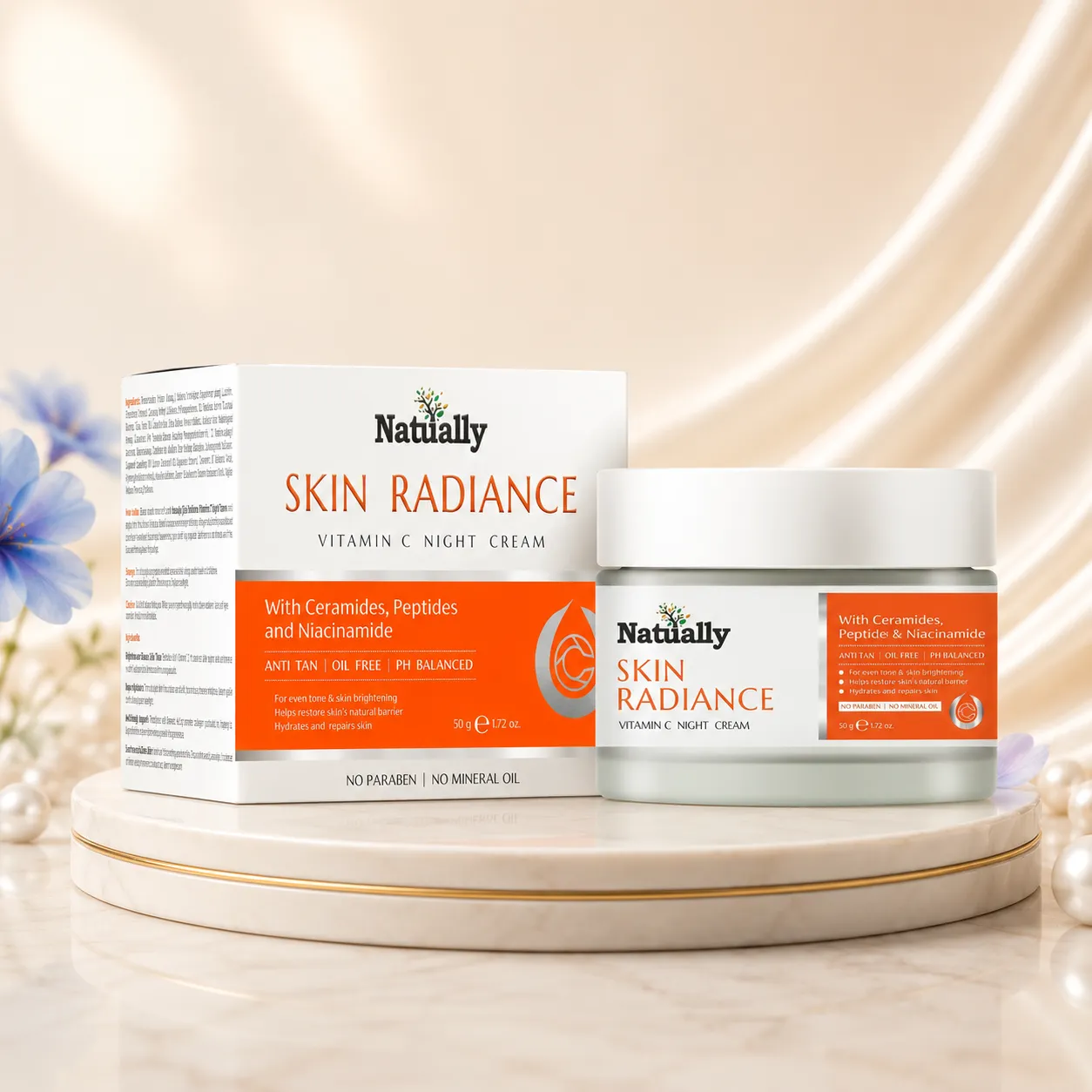 NATUALLY Skin Radiance Vitamin C Day & Night Cream COMBO - 50gm each - Image 3