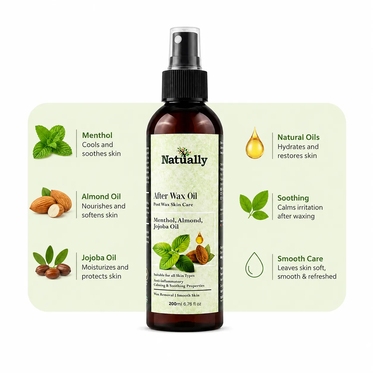 After Wax Oil – Post Wax Skin Care Oil (200ml) - Image 3