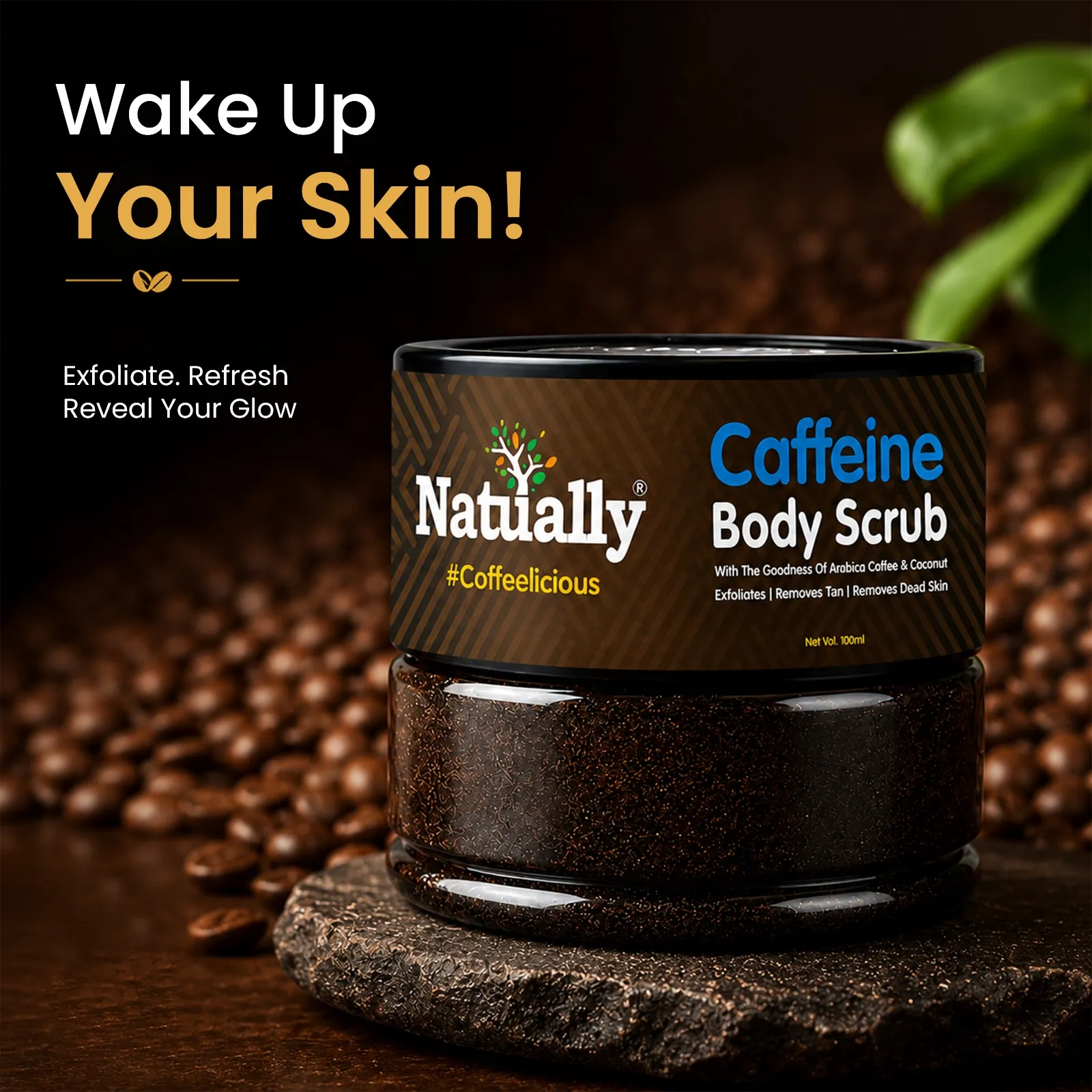 Natually Caffeine Face Scrub for Deep Cleansing And Fresh Skin - Image 2