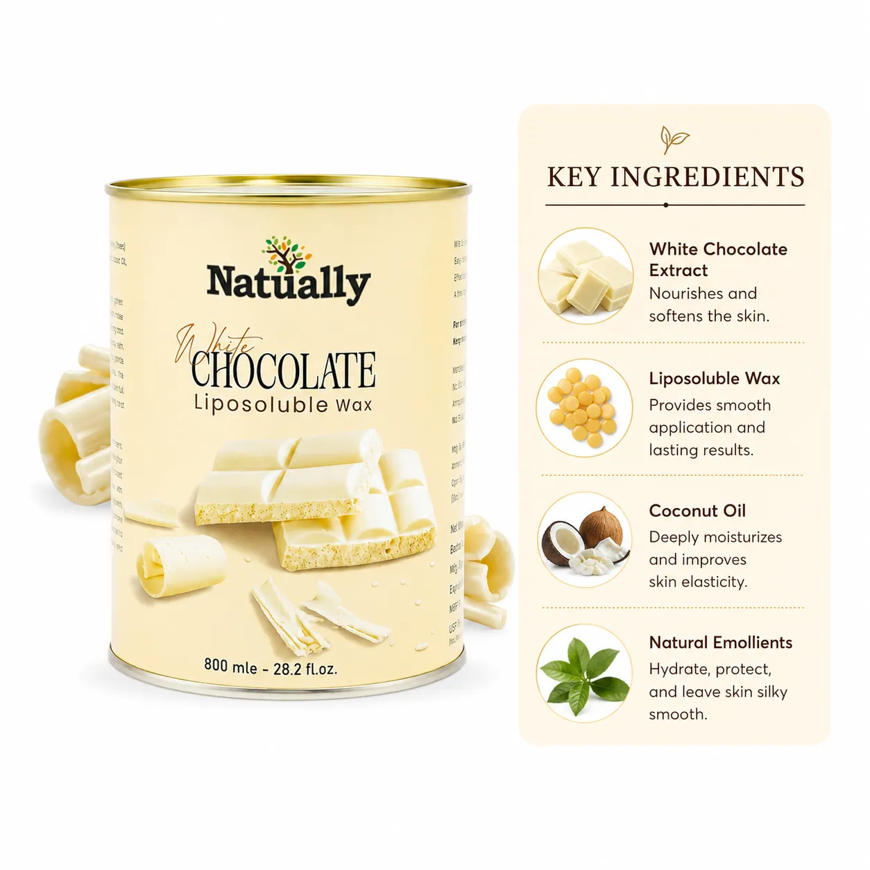 Natually White Chocolate Liposoluble gel Wax - 800g - Image 3