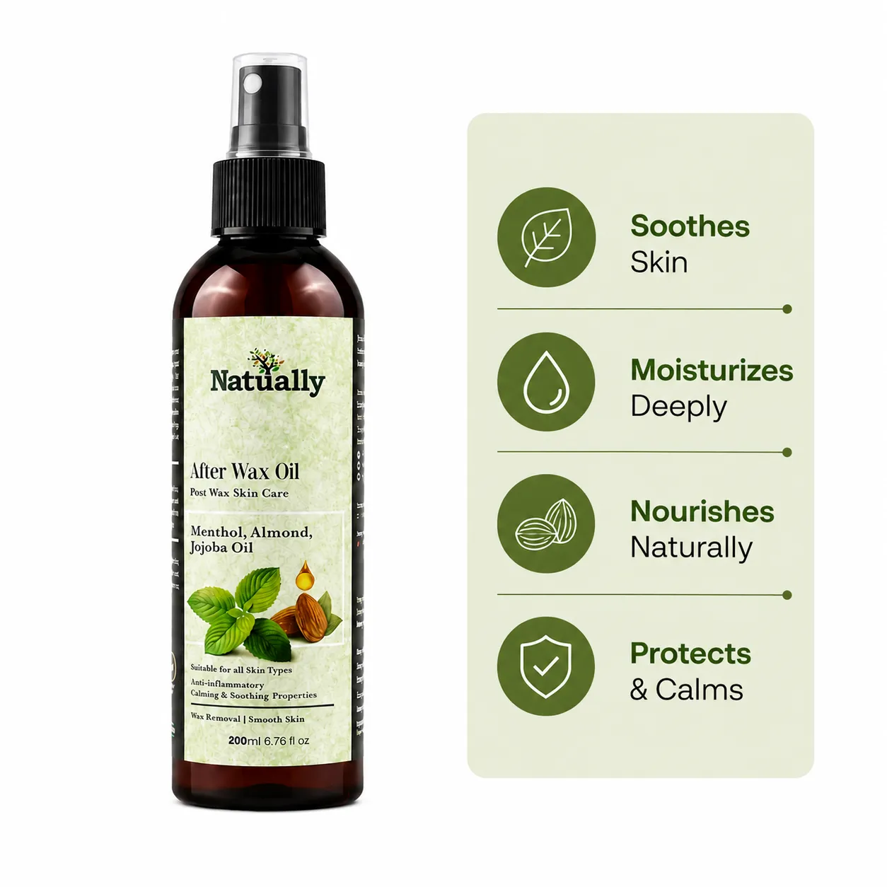 After Wax Oil – Post Wax Skin Care Oil (200ml) - Image 2