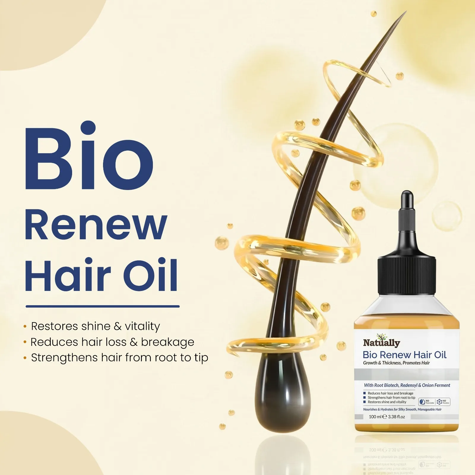 Bio Fusion Hair Oil - Growth & Thickness G Promotes Hair -Redensyl & Onion Ferment - Image 7