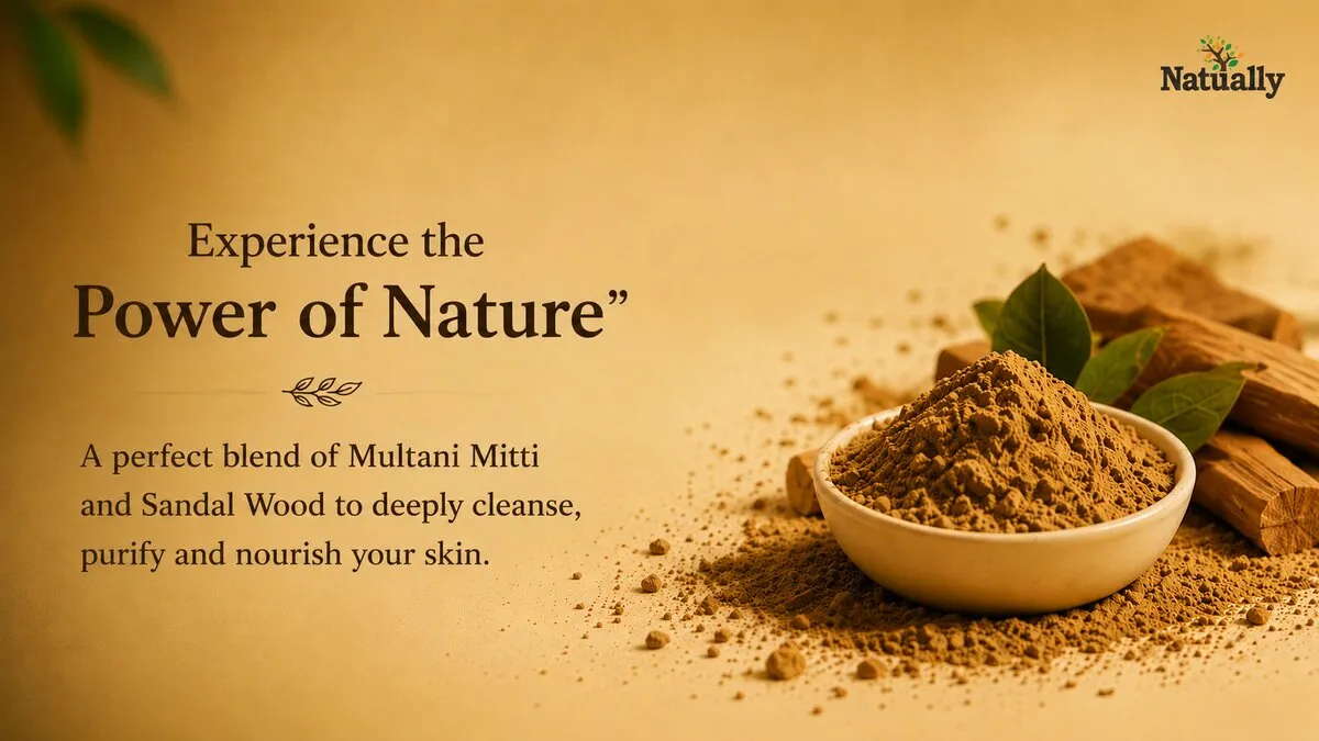 Natually Multani Mitti Soap with Sandal Wood – Handmade Herbal Cleansing Bar - Image 4